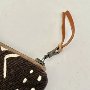 Maddie Kay faux leather and cloth fold over clutch thumbnail 11