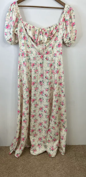 Floral Puff Sleeve Maxi Dress thumbnail 2