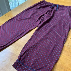 Foulard Classic Drawstring Pajamas Pants Burgundy, Size XL thumbnail 3