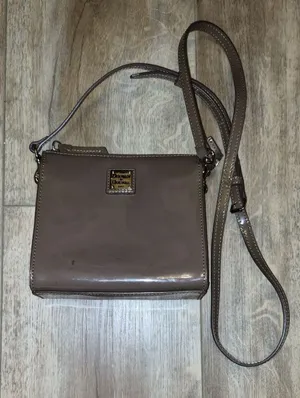 Dooney & Bourke Taupe Patent Crossbody Bag thumbnail 1