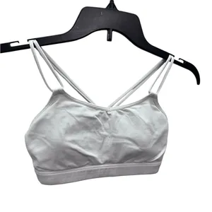 LULULEMON Strappy White Sports Bra thumbnail 3