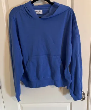 Old Navy x The Devil Wears Prada SoComfy Oversized Blue Pullover Hoodie Medium thumbnail 1