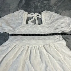 Hayden Puff Sleeve Baby Doll Dress Size M Square Neck Party Minimalist Date thumbnail 11