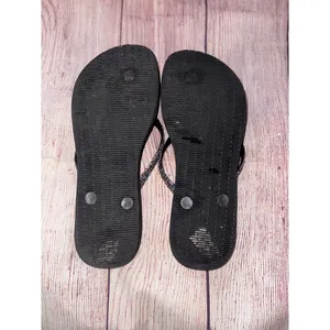 Havaianas Glitter Black Multi Flip Flop Sandals Womens Size 9/10 EUR 39-40 thumbnail 4