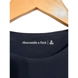 Essential Minimalist Abercrombie &‎ Fitch Stretch Long Sleeve Black Tee S thumbnail 4