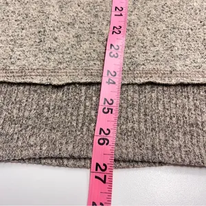 JODIFL sweater oversized heathered tan crew‎ neck sweater side slit ribbed M L thumbnail 7