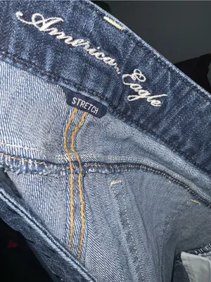 American Eagle Outfitters Artist Blue Denim Cuffed Jean Shorts Size 6 thumbnail 6