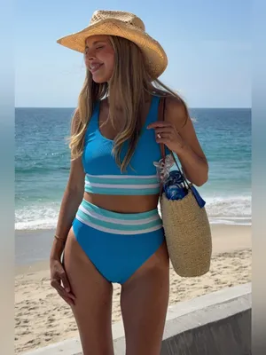 BEACH RIOT Thalia Bottom Riviera Royal Colorblock, size Large, $108 thumbnail 8