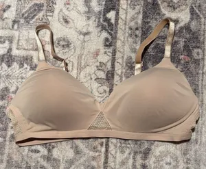 Hanes Beige Wireless Smooth Everyday Bra thumbnail 1