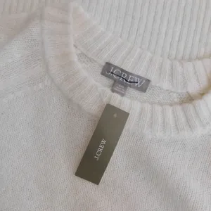 NWT!! J. CREW High Rib Pullover Sweater Wool Alpaca Solid‎ Ivory Minimalist XXS thumbnail 12