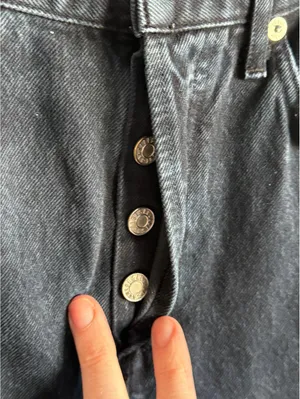 Agolde jeans Riley, raw hem, button fly size 24 thumbnail 4