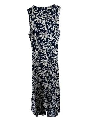 NWT Faherty Sorrento Navy Floral Sleeveless Midi Dress XS Casual Lightweight thumbnail 4