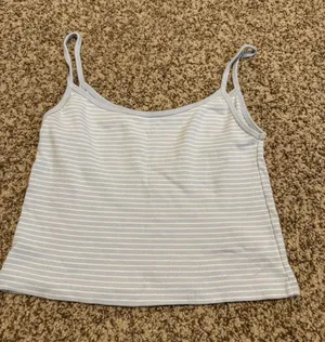 Brandy Melville Cropped Striped Tank Top thumbnail 1
