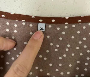 🦋 Brown White Polka Dot Ruffle Long Sleeve Baloon Sleeve Mini Dress Fall XL thumbnail 3