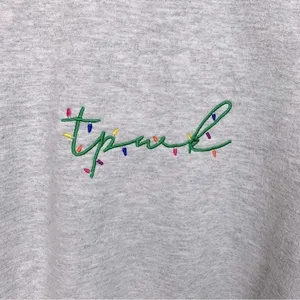 Harry Styles Christmas Lights TPWK Grey Sweatshirt Size‎ M thumbnail 3