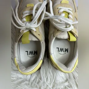 Madewell MWL Sneaker Shoes Women Beige Leather Lace Up Casual Athletic size 5.5. thumbnail 6