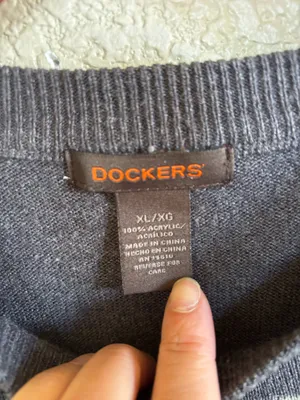 Dockers brown & grey checkered sweater  thumbnail 6