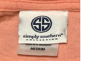Simply Southern Long Sleeve Shirt God Country Family Arrow Feathers Pink Sz M thumbnail 4