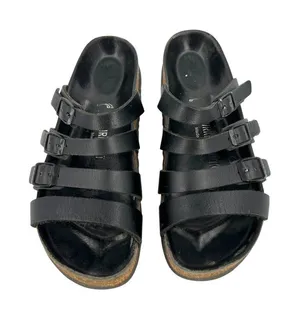 Birkenstock Florida Black 3 Strap Sandals Size 39 EU 8 US Boho Gorpcore thumbnail 1