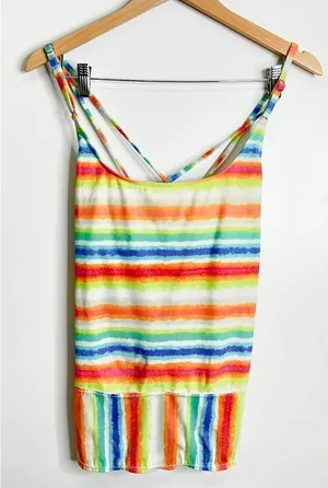 Kim Rogers Swimwear Womens Tankini Multicolor Adjustable Strap Size Large‎ thumbnail 1