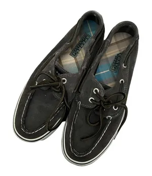 Sperry Topsider‎ Dark Gray Suede Leather Lace Up Boat Shoes 6.5 thumbnail 1