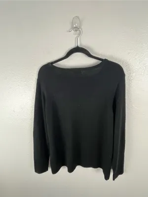 CROFT & BARROW Black Cat Graphic Long Sleeves Knit Sweater Size Large Christmas thumbnail 2