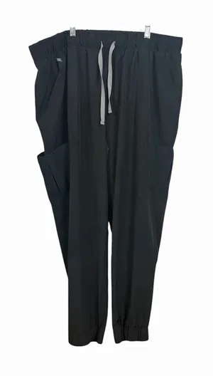 Hanes Women's Sz 3XL Black Scrub Joggers Pants Comfort Fit Pull On Drawstring thumbnail 1