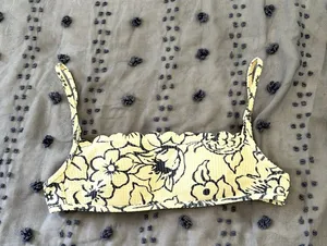 Aerie Scalloped Bandeau Swim Top thumbnail 1