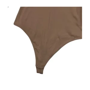 Aritzia Babaton Bodysuit Top Womens Medium Brown Mock Neck Long Sleeve Stretch thumbnail 5