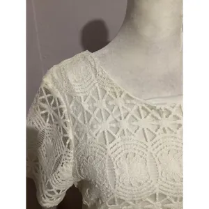 Lulu’s Love You For Eternity Off White Floral Lace Shift Short Sleeve Mini Dress thumbnail 5