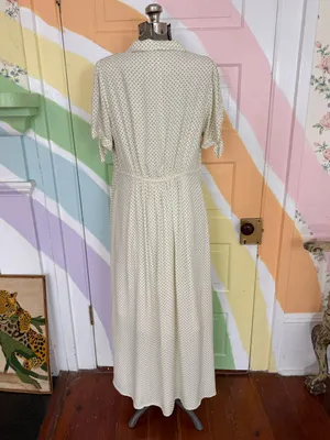 The Nines by HATCH Green Polka Dot Button Front Maternity Dress Sz L 🧡🍄 thumbnail 5