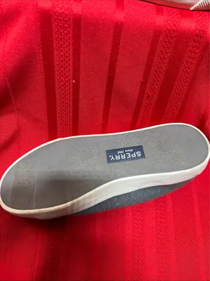 Sperry Top Sider Gray Sneakers With Silver Leather Lace Sz 7M thumbnail 5