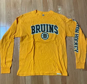 Boston Bruins Long Sleeve Yellow Size M thumbnail 1