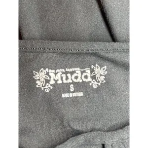 Mudd Black Cutout Bell Sleeve Top S Stretch Y2K Inspired Fitted Shirt thumbnail 3
