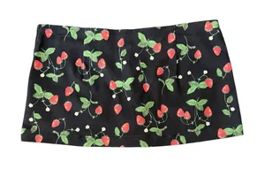 Bailey Rose NWT Black Strawberry Print Mini Skort Sz M Zip Closure Coquette thumbnail 3