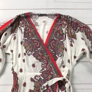 Zara Paisley Wrap Style Dress thumbnail 2