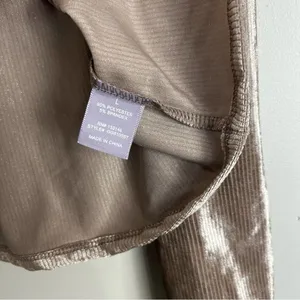 Nordstrom NWT Good Luck Girl Ribbed Velvet Button Up Crop Long Sleeve Going Out Top Large thumbnail 5