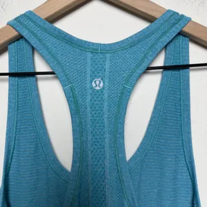 Lululemon Women Swiftly Tank Top Size 6‎ Blue Swiftly Tech Racerback Heathered thumbnail 7