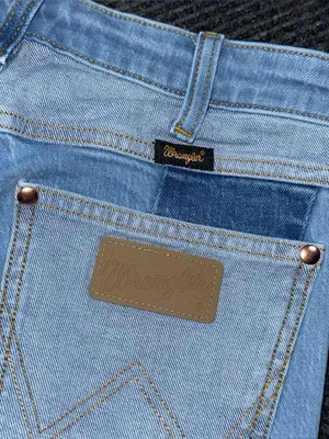 Wrangler x Lainey Wilson Denim Patchwork Super Flare Bell Bottom Jean 26x30 NWOT thumbnail 9