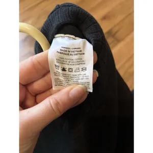 Nike Long Sleeve Black Ribbed Cotton Crop Top Size Large Athleisure Sporty Gym thumbnail 10