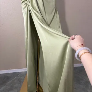 SABO Alyssia Strapless Maxi Dress Sage Green Hue Sz M Wedding Event Bridal Party thumbnail 5
