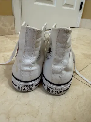University of Alabama Crimson Tide White High-Top Converse Sneakers 7.5 - Flaw thumbnail 4