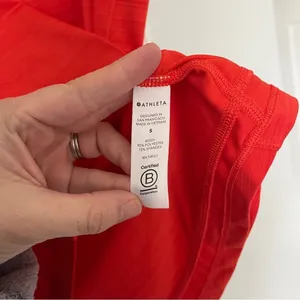 Athleta PACIFICA ILLUME UPF‎ RELAXED TANK sleeveless red workout top thumbnail 4