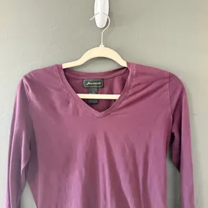 Jillanova Y2k Womens Plum Purple V-Neck Cotton Stretch Top Small Whisigoth‎ thumbnail 2
