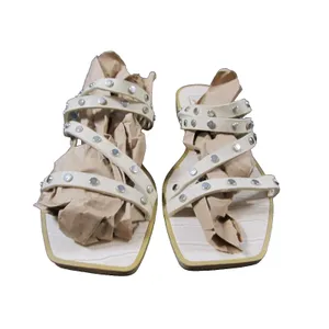 Dolce Vita Stella Studded Sandals Ivory Women’s Size 7.5 Slip‑On Square Toe thumbnail 6
