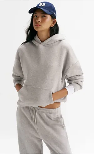 Adanola Embroidered Heather Grey Hoodie thumbnail 1