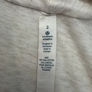 Lululemon Radiant Long Sleeve‎ Wrap Top Size 2 Heathered Beige Thumbholes Active thumbnail 10