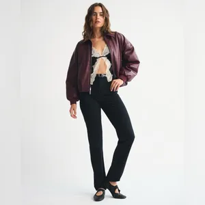 Abercrombie & Fitch Ultra High‎ Rise 90s Straight Jean in Black Size 24 or 00 thumbnail 12