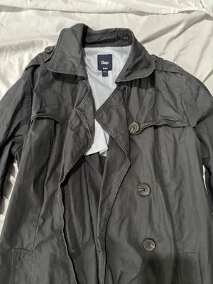 Gap Classic Black Double-Breasted Trench Coat thumbnail 3