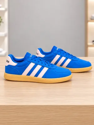 Adidas Breaknet Blue Pink Suede Gum Sole Sneakers Youth 7 Women 8.5 NWT thumbnail 2